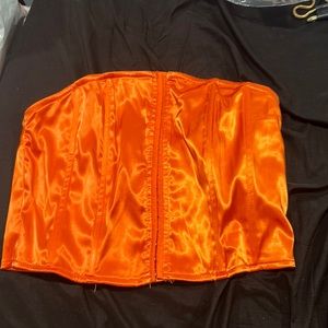 Fashion Nova Orange Corset Top
